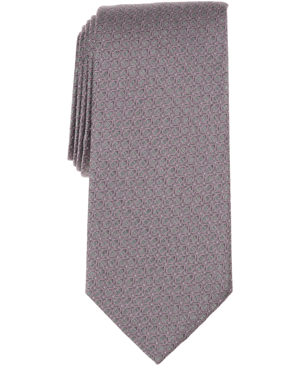 Michael Kors Men's Shone Geo-pattern Tie In Brown