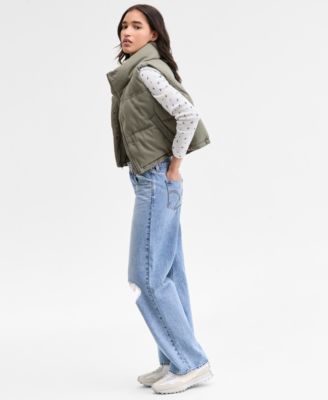 Women's Super-Low Double-Button Relaxed-Fit Denim Jean