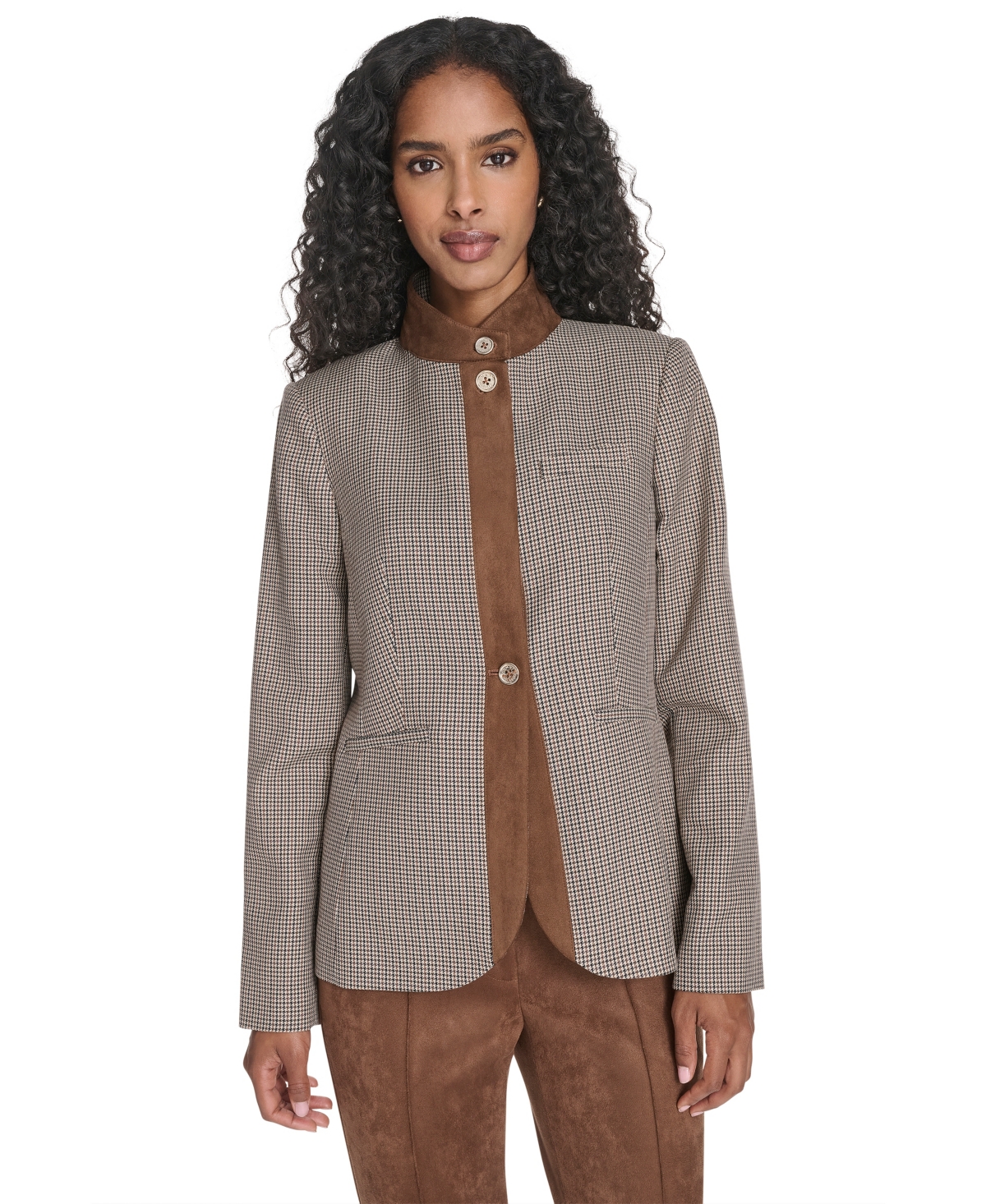 Tommy Hilfiger Women's Houndstooth Riding Jacket In Multi