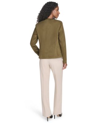 Women's Scuba Suede Long Sleeve Jacket