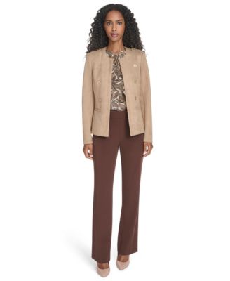 Women's Scuba Suede Long Sleeve Jacket