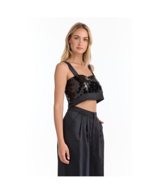 Women's Zoey Sequin Crop Top