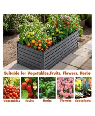 Furniture 6x3x2 FT Metal Raised Garden Bed
