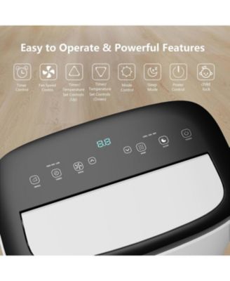 Offer Express 14,000 BTU 3-in-1 Portable Air Conditioner with Cooling, Dehumidifying, Fan Modes, Quiet Operation, and 24-Hour Timer