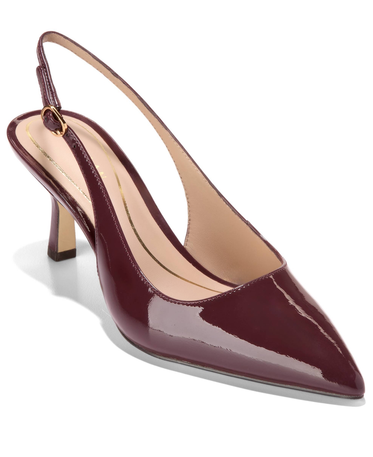 Cole Haan Hansell Slingback Pointed Toe Pump In Burgundy