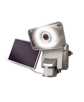 SOLAR-POWERED LED SECURITY FLOODLIGHT - BLACK