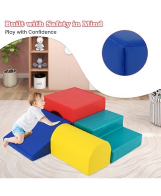 Toddler Climb & Crawl Activity Playset Blocks w/ Waterproof PU Cover EPE Foam Multi-color
