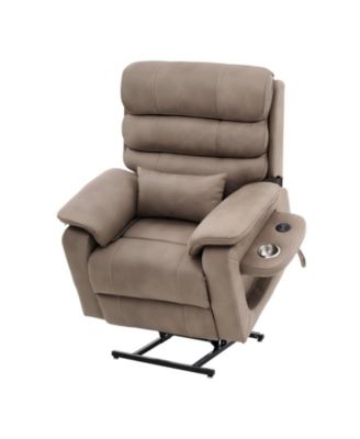 Dual Motor Power Recliner Sofa with Massage, Heat, Cup Holders, and Wireless Charging