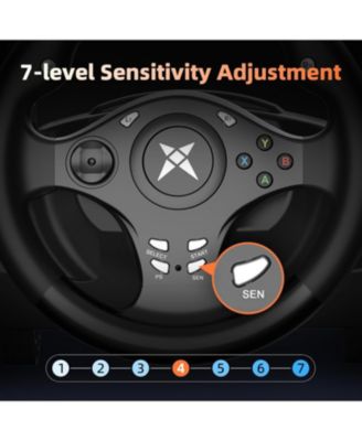 PC Racing Wheel with Pedals – 270&deg; Driving Force Simulator Steering Wheel, Dual Vibration, Compatible with Xbox, PS4, PS3, Nintendo Switch & Android