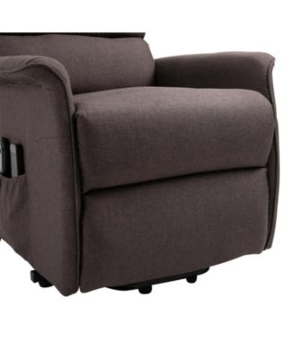 Electric Power Lift Recliner Chair for Elderly, Fabric Lift Chair with Remote Control, Side Pockets for Living Room