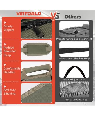 Tool Roll Up Bag , Portable Foldable Tools Storage for Men, Heavy Duty Tool Organizer with Detachable Pouches for Electrician Carpenter and Handy Man