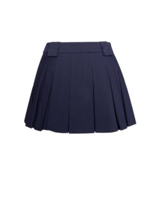 Women's Nasya Navy Blue Pleated Mini Skort