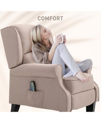 Massage Recliner Sofa with Heat Function, Remote Control,