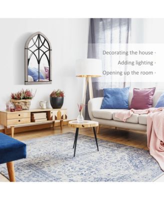 36.5" x 23.5" Farmhouse Wall Mirror, Arch Window Mirror for Wall