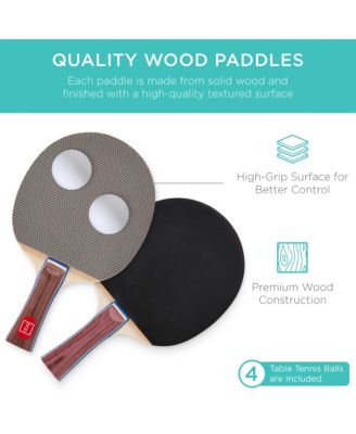 6x3ft Portable Ping Pong Table Game Set, Folding Table Tennis w/ 2 Paddles, Balls