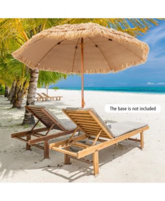 8 Feet Patio Thatched Tiki Umbrella Hawaiian Hula Beach Umbrella