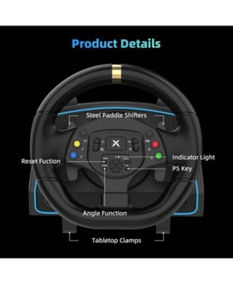1080&deg;Racing Steering Wheel with Pedals & Shifter – Compatible with Xbox, PS4, PC, Switch & More – Realistic Simulation with Vibration Feedback