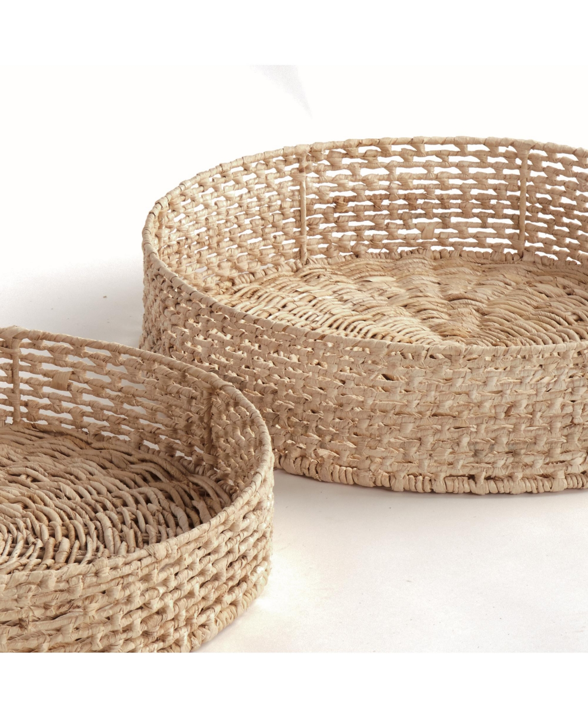Napa Home & Garden Juliet Abaca Round Trays, Set of 2