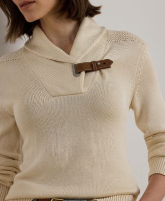 Women's Sabree Long Sleeve Buckle-Trim Sweater