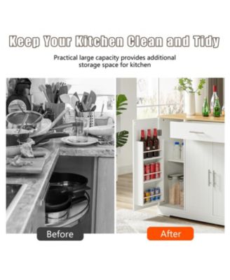 Drawers and Trash Storage Kitchen Island