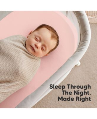 Bassinet Sheet for Baby Girls, Boys, 2-Pack Soothe Bassinet Fitted Sheets, Bedside Bassinet Mattress Sheet