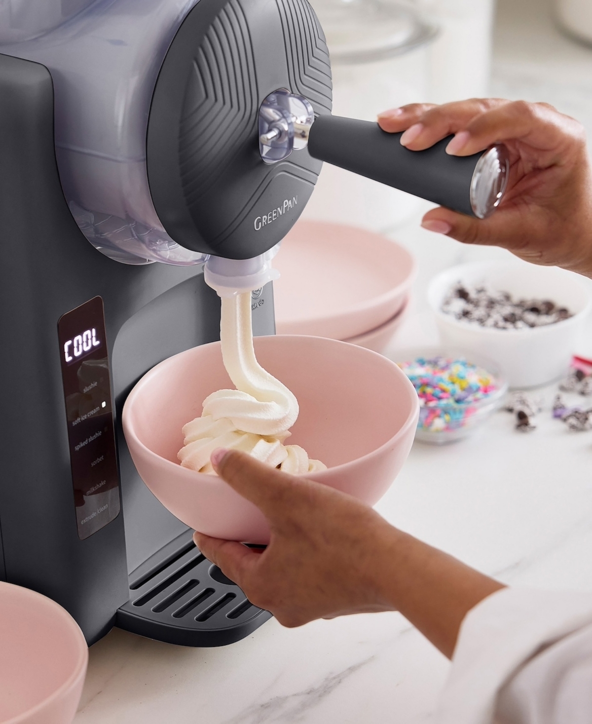 Greenpan Frost Ice Cream & Frozen Drink Maker In Black