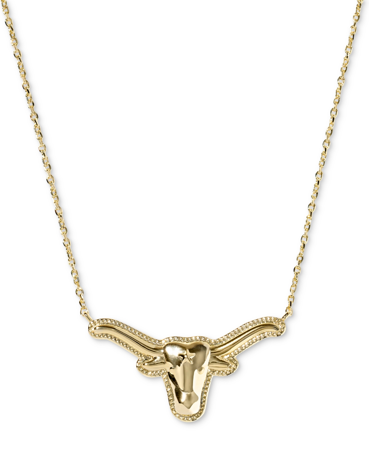 Kendra Scott Stone Longhorn Pendant Necklace, 19" + 3" Extender In Gold