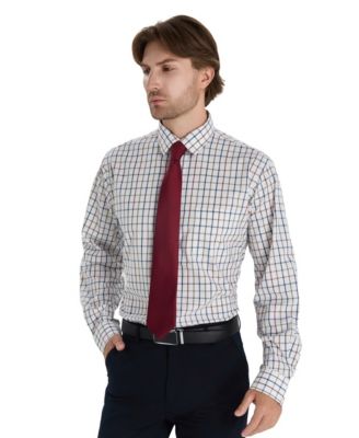 Men's Windowpane Plaid Shirt, Macy's Exclusive