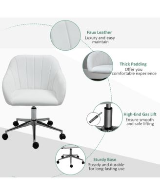 Mid-Back Home Office Chair w/ Tub Seat Design, Adjustable Height,