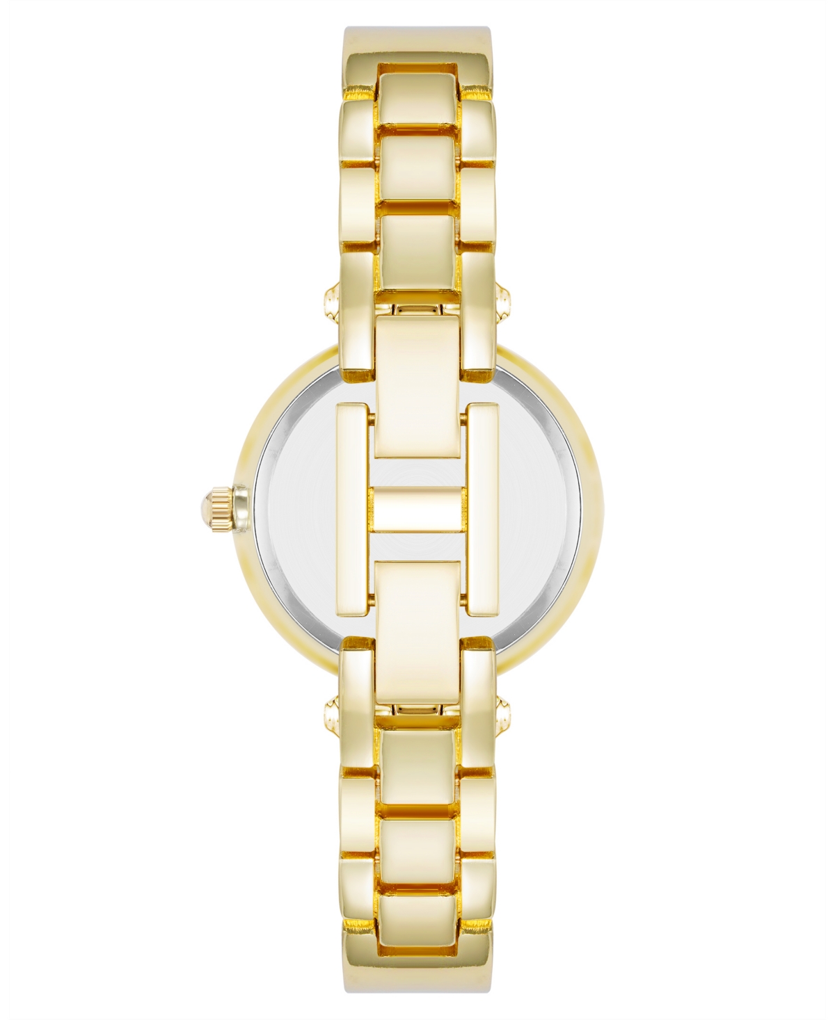Anne Klein Women's Quartz Round Pink And Gold-tone Metal Alloy Bangle Watch, 28mm In Multi