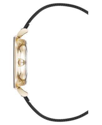 Women's Quartz Black Stainless Steel Mesh Watch, 32mm