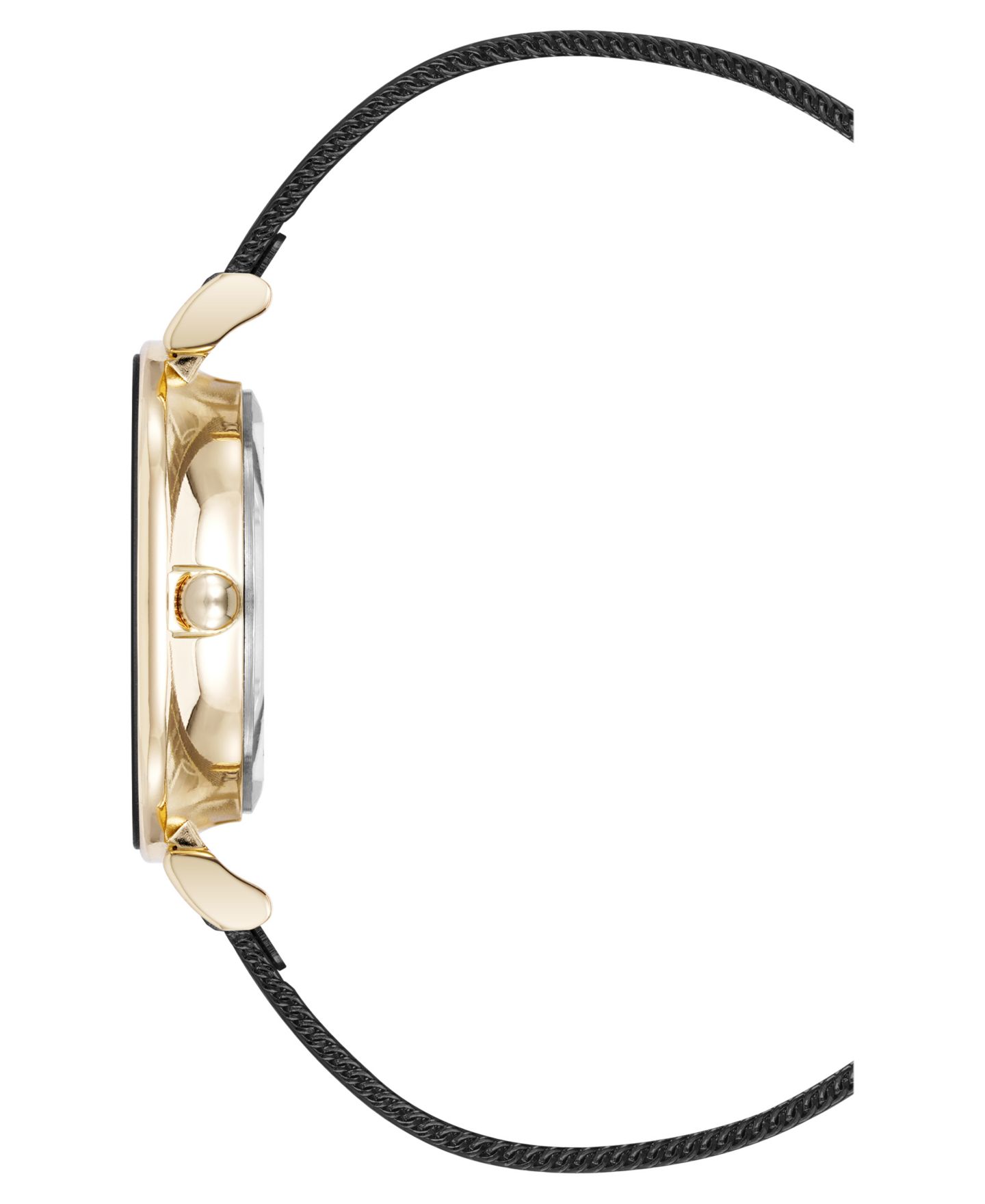 Женские часы Anne Klein Quartz Black Stainless Steel Mesh Watch, 32mm — фото 2