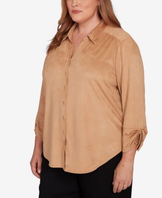 Plus Size Mount Laurel Button Front Top