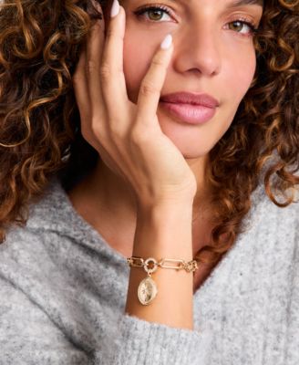 Crystal Star Oval Locket Charm Bracelet, Macy's Exclusive