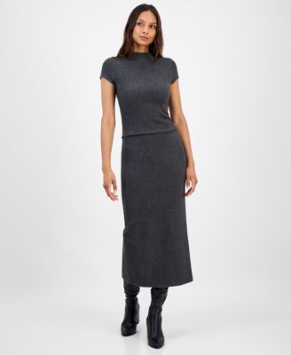 Women's Short-Sleeve Mock Neck Sweater, Macy's Exclusive 