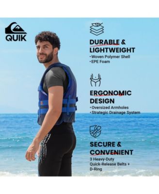 USCG Approved Men's Life Vest, Light-Weight EPE Foam and Drain Holes