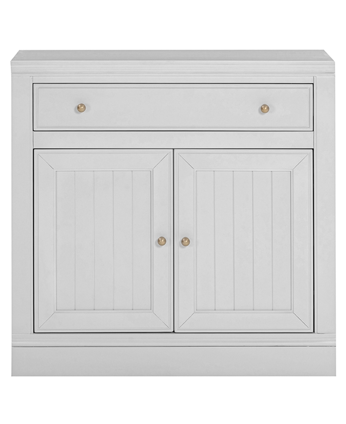 Macy's Furniture 31" Wooden Amren 2 Door Base With Drawer In White