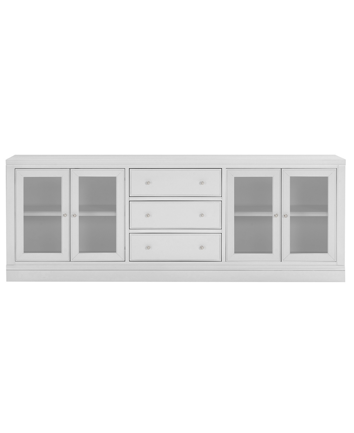 Macy's Furniture 85" Wooden Amren 4 Doors Console Table In Multi