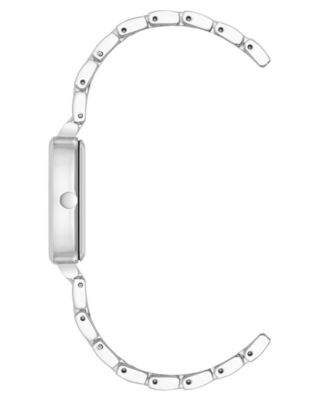 Women's Quartz Cushion Silver-Tone Metal Alloy Watch, 26mm