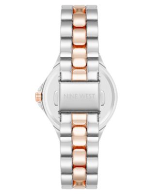 Women's Quartz Iconic Silver-Tone and Rose Gold-Tone Metal Alloy Watch, 35mm
