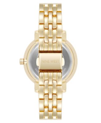 Women's Quartz Premium Gold-Tone Metal Alloy Watch, 35mm