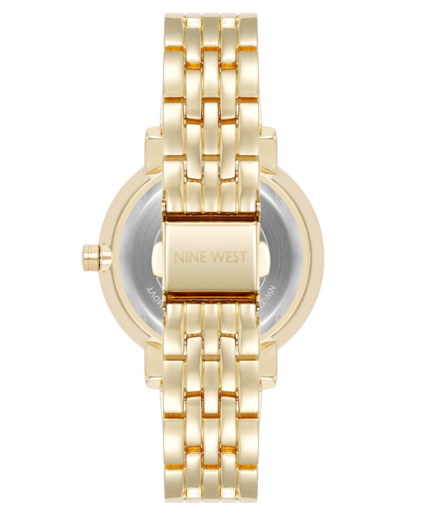 Женские часы Nine West Quartz Premium Gold-Tone Metal Alloy Watch, 35mm — фото 3
