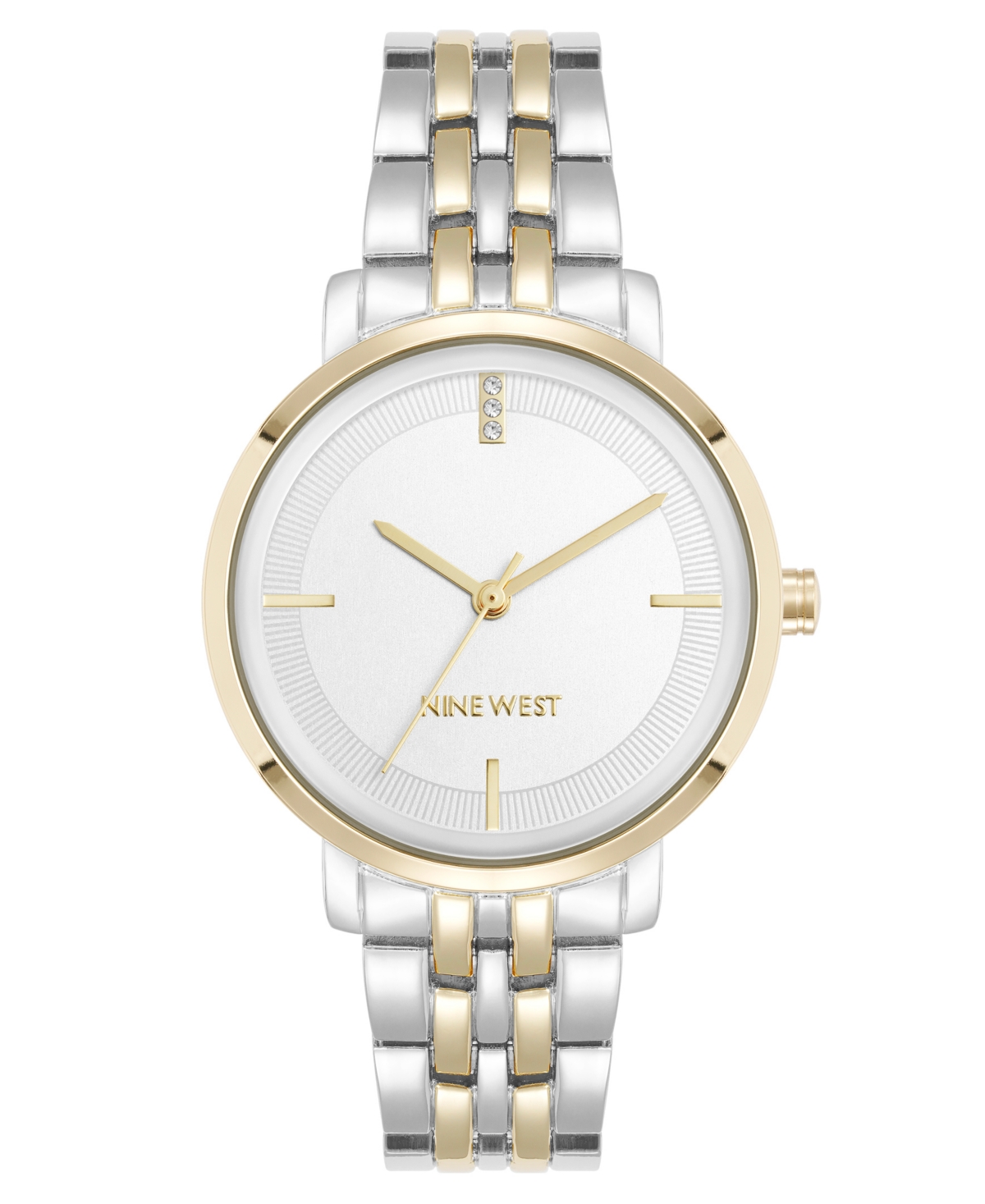 Anne Klein Women's Quartz Premium Silver-Tone and Gold-Tone Metal Alloy Watch, 35mm