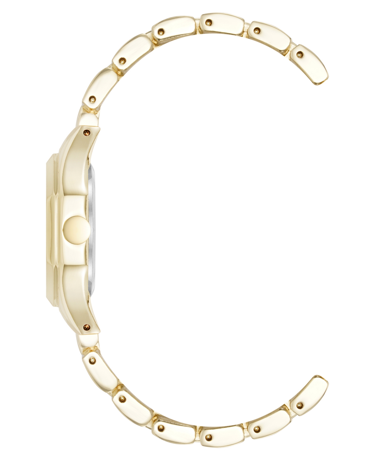 Anne Klein Women's Quartz Exquisite Tan And Gold-tone Metal Alloy Watch, 28mm