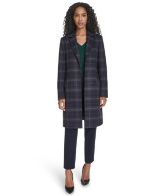 Women's Windowpane Open Front Topper Jacket