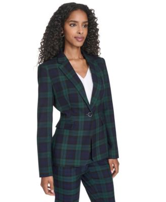 Women's Watch Plaid Slim Fit Blazer
