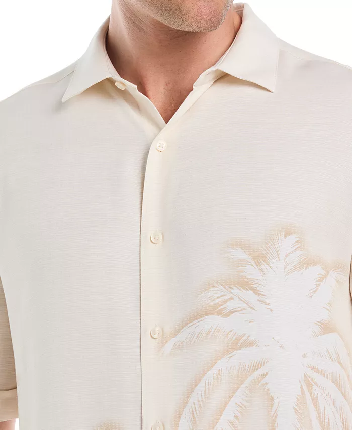 Men's Batik Palm Print Short-Sleeve Button-Down Shirt - thumbnail 3