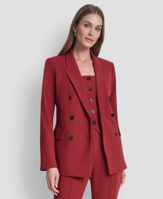 Women's Double-Breasted Six-Button Blazer