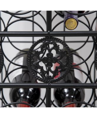 Wine Rack Liquor Cabinet Shelf Bottle Storage Iron Tower Home Decoration