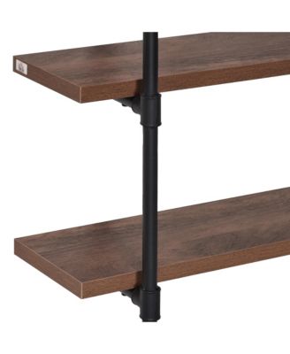 37.5" Industrial 3-Tier Floating Storage Bookshelf Bracket,